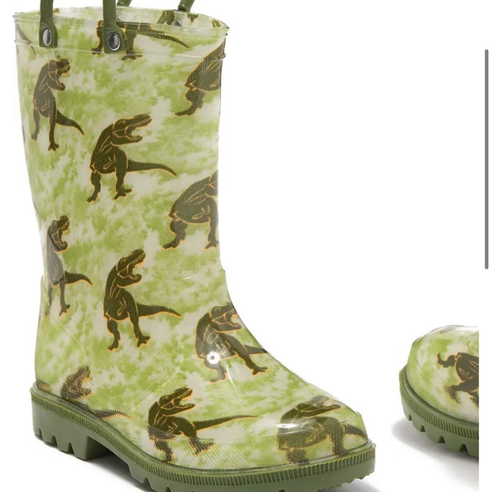 Dinosaur printed rain boots